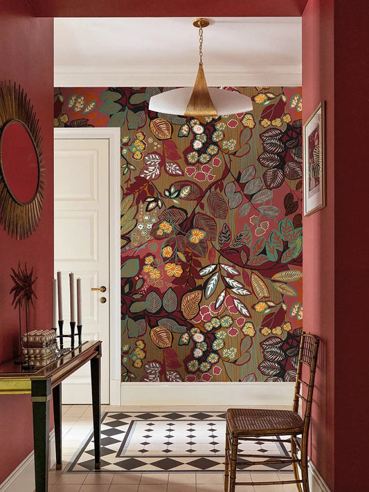 Custom Papel De Parede 3D Wallpaper Retro American Flower Wallpapers for Living Room TV Wall Cloth Mural Bedroom TV Background Kia Day Design