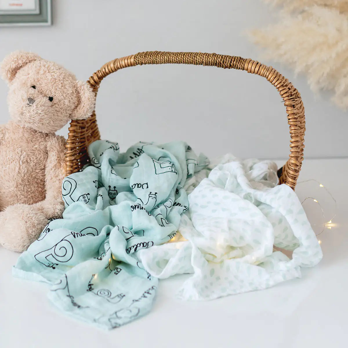 Milk&Moo Set of 2 Sangaloz Baby Muslin Swaddle Blanket Kia Day Design