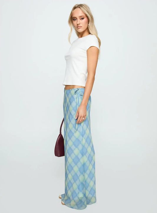 Women Plaid Wrap Skirt With Waist Tie Contrast Color Skirts Female Y2K Clothing Bodycon Skirts Vintage High Waist Skirts - -