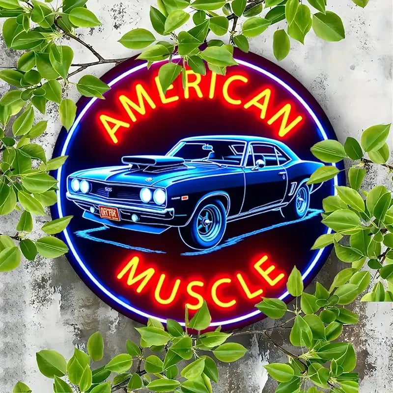 Vintage-Inspired American Muscle Car Neon Sign - - led sign