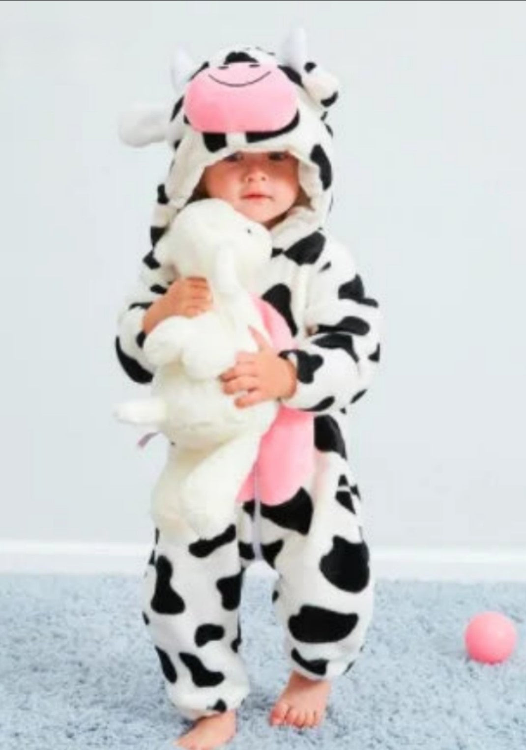 Animal Flannel Baby Rompers Cow