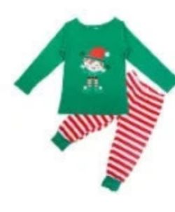 Christmas Pajama Sets Striped Print - Kia Day Design