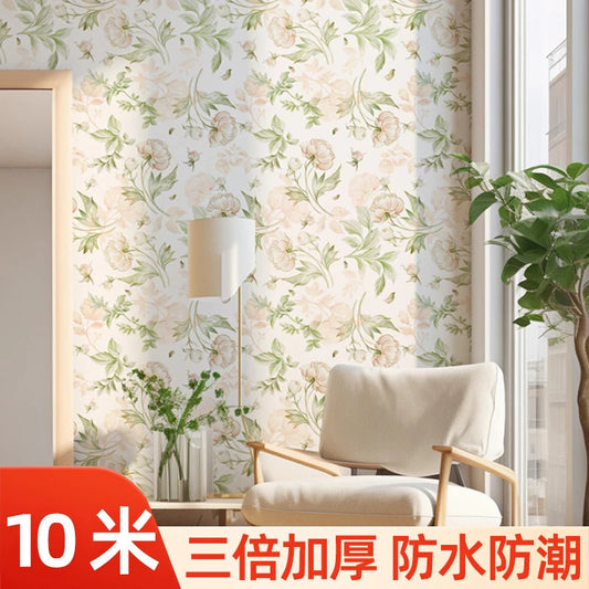 Pastoral Style Self-Adhesive Wallpaper Waterproof and Moisture-Proof Kia Day Design