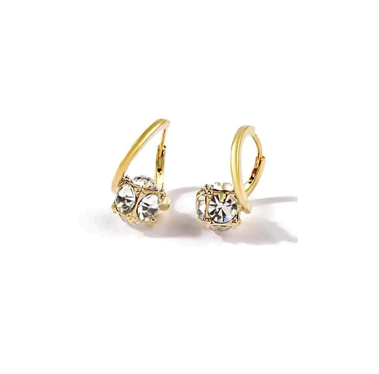 Lymphvity Earrings for Women Lymphatic Germanium Earrings Lymphatic Drainage Earrings Histone Lymphvity Acupuncture Therapy Earrings Lymph Cubic Zirconia Hoop Earrings Jewelry for Women (gold)