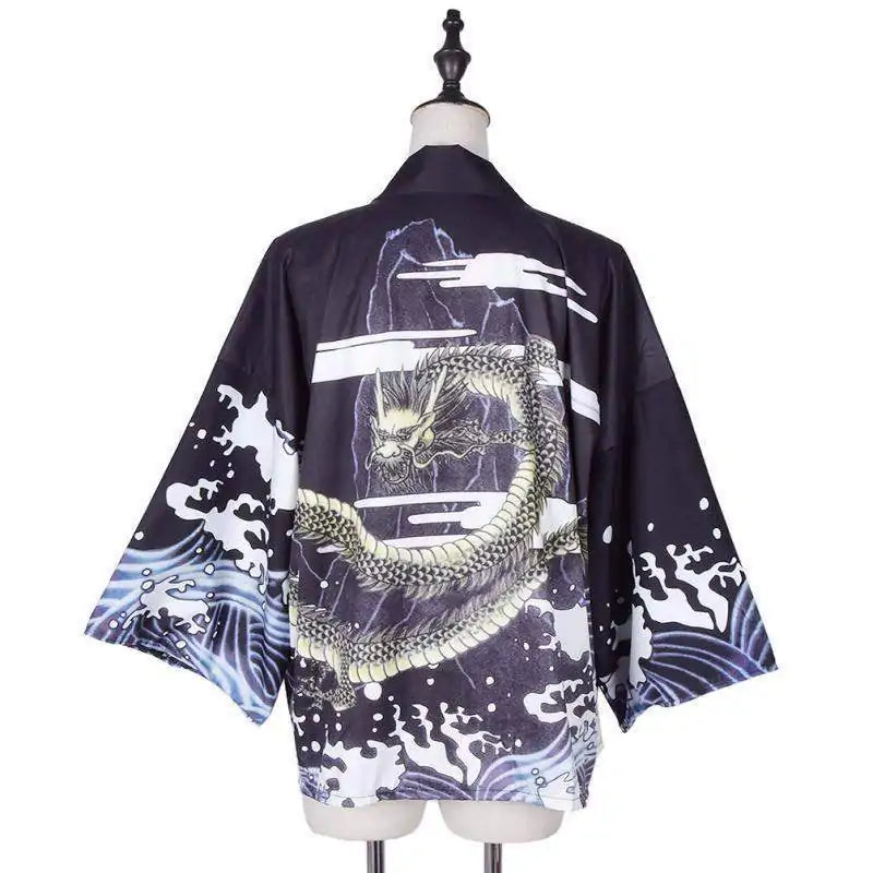 Streetwear Samurai Dragon Kimono Kia Day Design