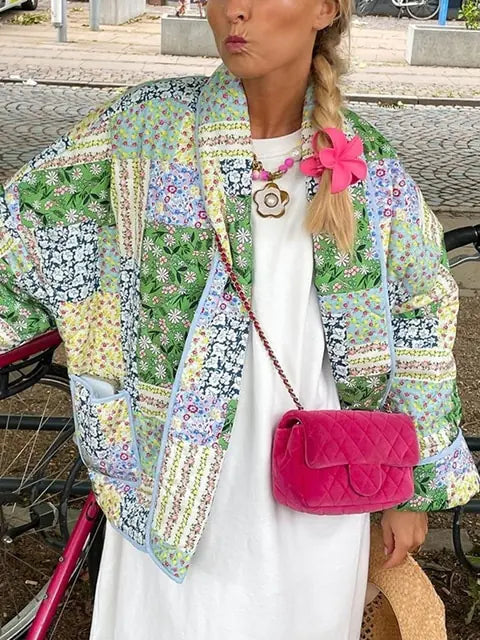 Patchwork Cotton Coat - Kia Day Design