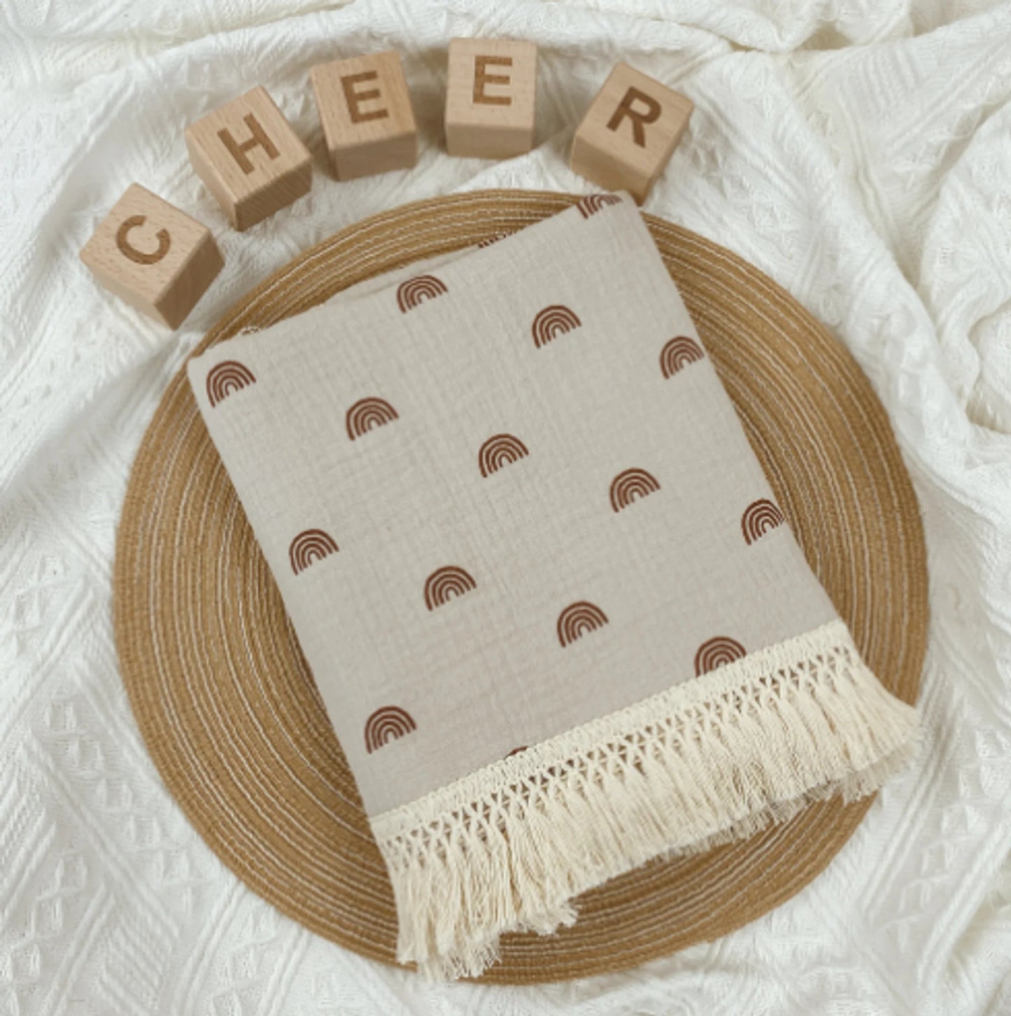 Cute Bear Muslin Cotton Baby Blanket Kia Day Design