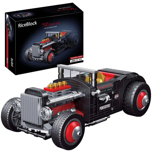 RiceBlock Champion Car Retro Car Building Block Set - - toy