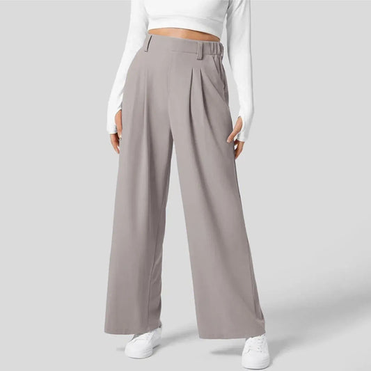Ladies Solid Wide Leg Pants - Kia Day Design