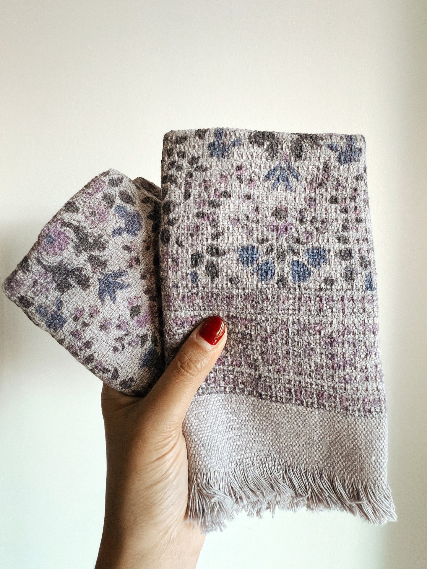 Hera Khadi Cotton Hand Towels (set of 2) - - Towel