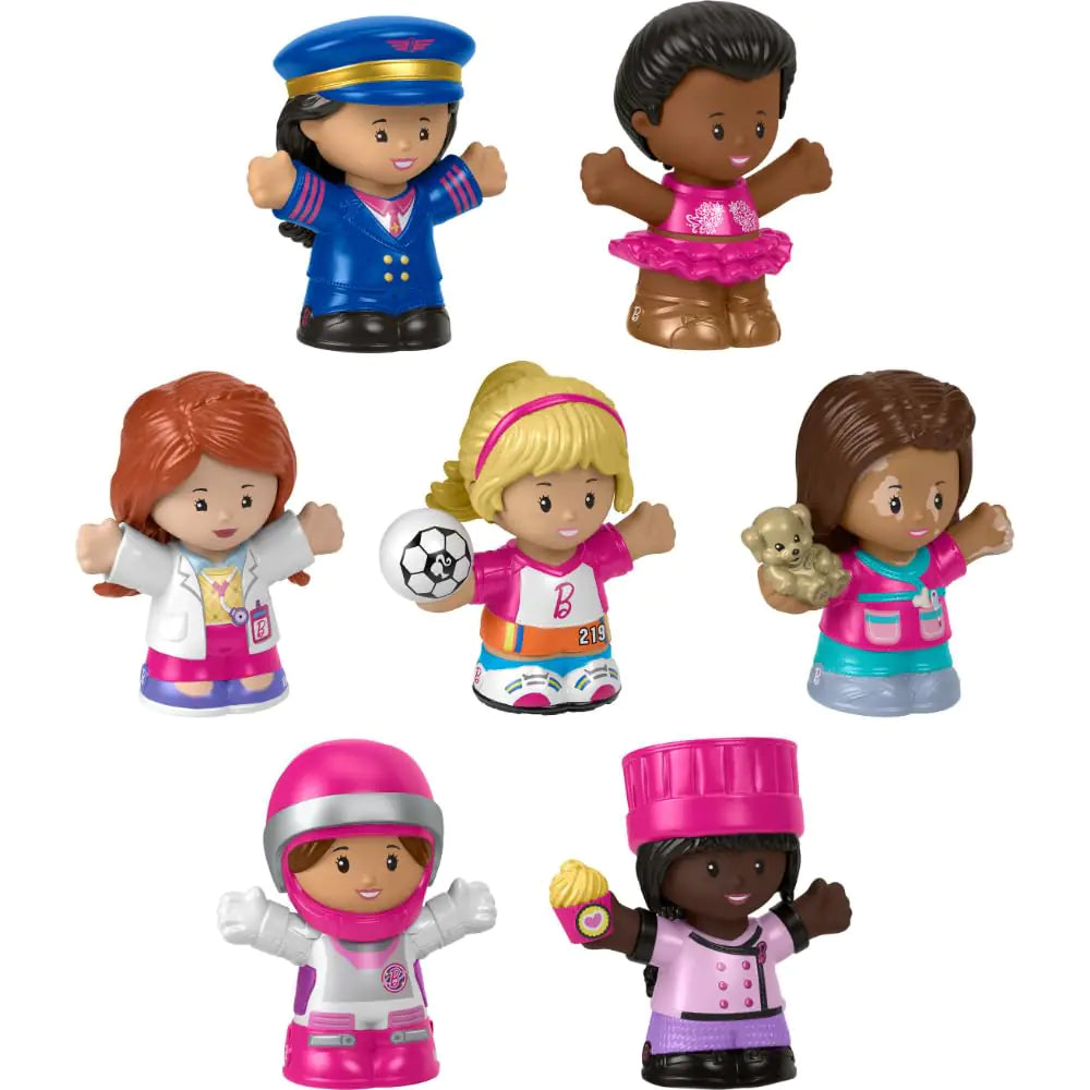 Fisher-Price Little People Barbie Toddler Toys You Can Be Anything Figure Pack 7 Characters for Pretend Play Ages 18+ Months - Kia Day Design