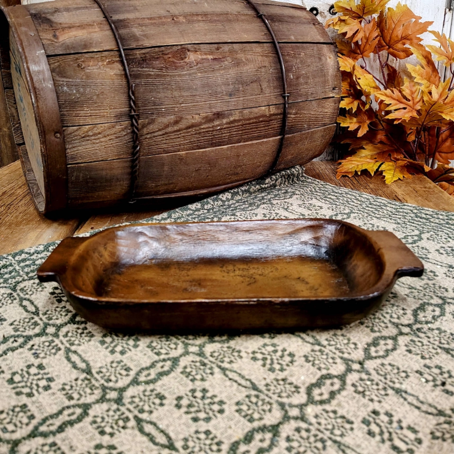 Treenware Dough Bowl for Rustic Farmhouse Decorating - - Treen