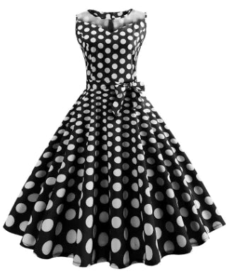 Vintage 50s Audrey Hepburn Style Mesh Dress - White M - dress