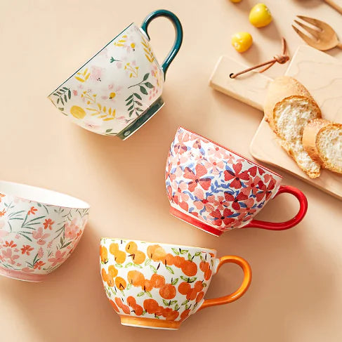 Large Capacity Ceramic Breakfast Cup - - mug