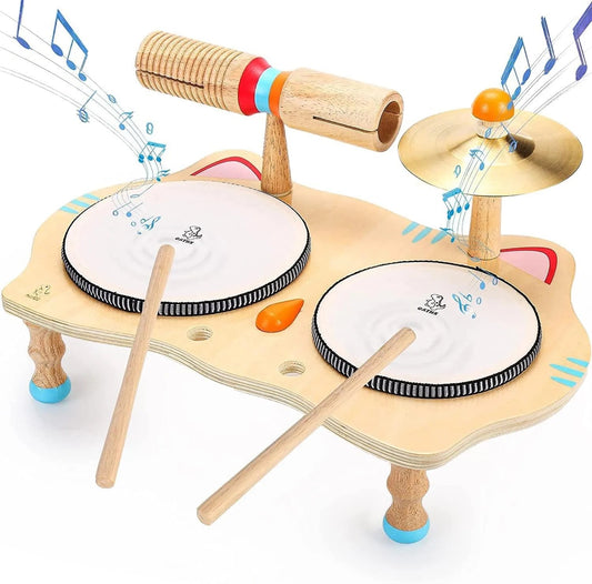 Montessori Wooden Drums Set Kia Day Design
