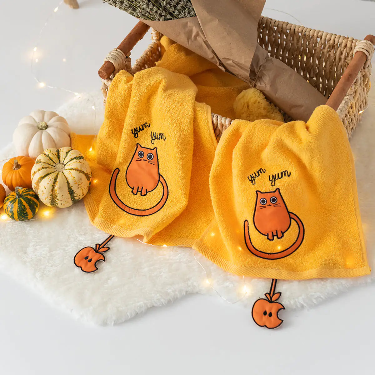Milk&Moo Tombish Cat Baby Towel Set of 2 Kia Day Design