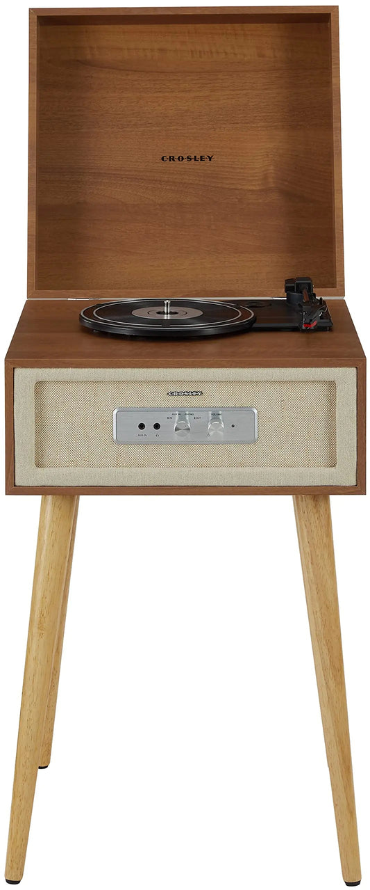Crosley CR6235A-NA Rohe 3-Speed Bluetooth in/Out Vinyl Record Player Turntable with Built-in Speakers and Detachable Legs Natural Kia Day Design
