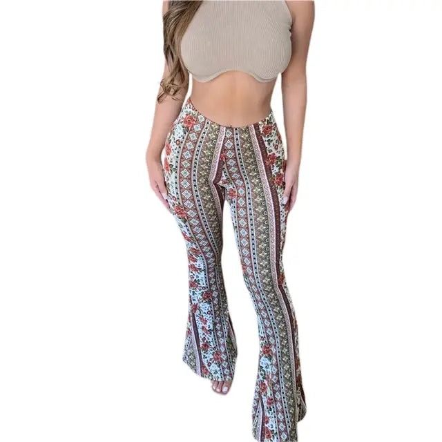 Elastic High Waist Pants For Women - Kia Day Design
