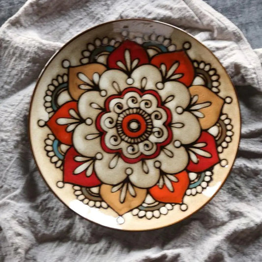 Creative Hand-Painted Ceramic Decorative Plate Kia Day Design