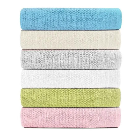 6-Piece Dan River Popcorn Cotton Bath Towel Set - - Bath