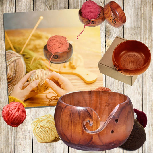 Natural Wooden Yarn Bowl Kia Day Design