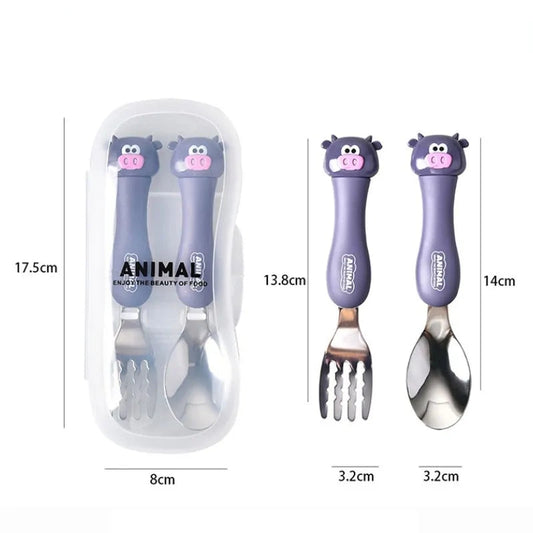 Kids Animal Spoon and Fork Set - Kia Day Design