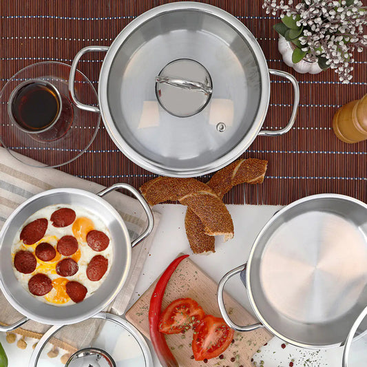 Serenk Definition 6 Pieces Stainless Steel Egg Pan Set Kia Day Design