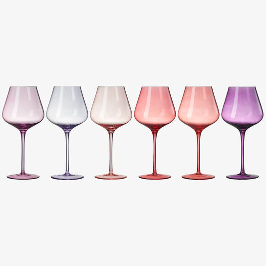 Love Stemmed Wine Glassware Set of 6 - - Stemmed