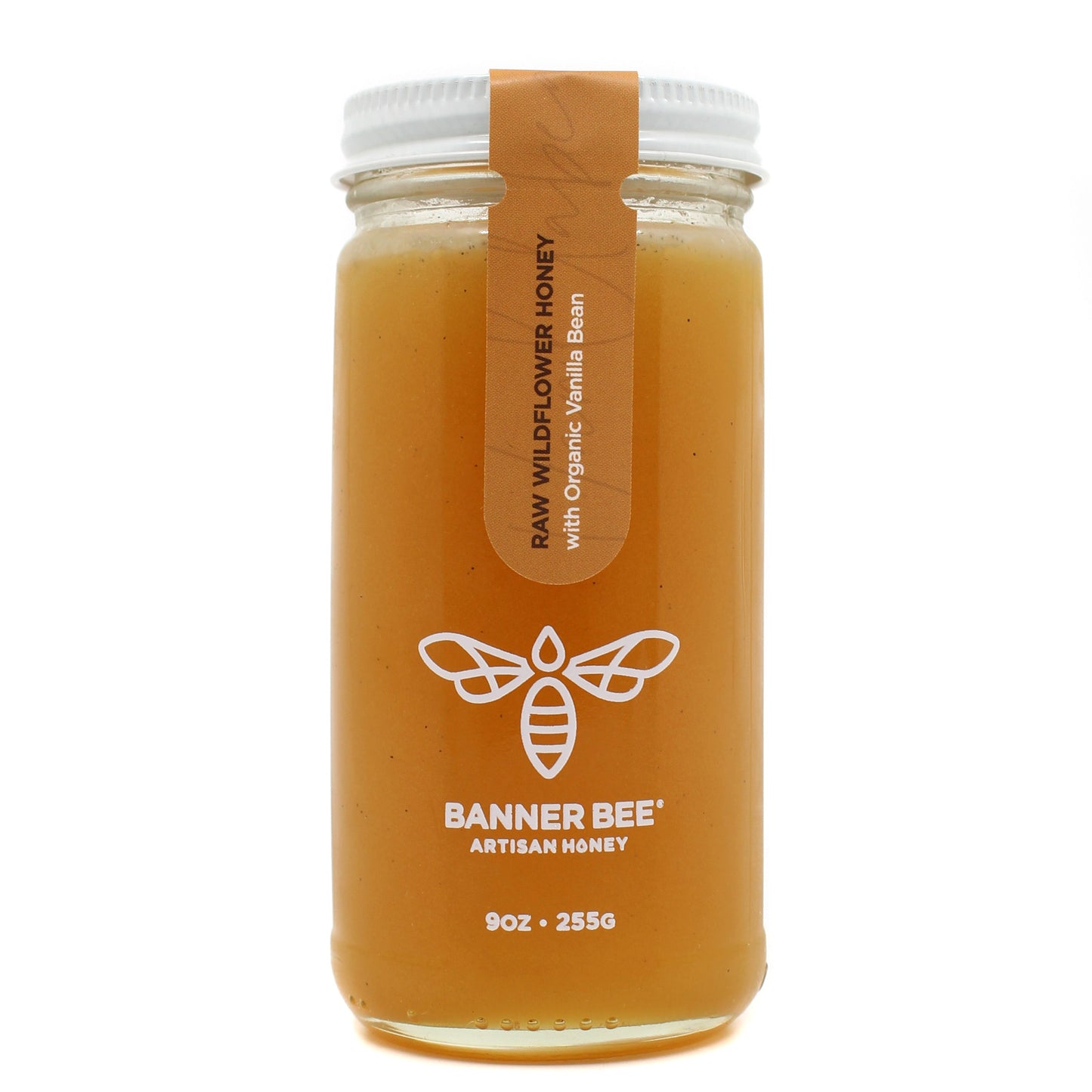 Vanilla Bean Infused Raw Honey - Single jar - Infused/Enriched Honey