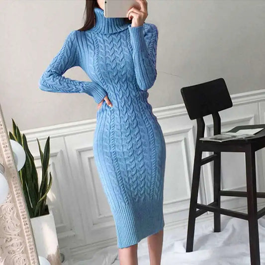Slim Fit Wrap Knitted Dress - Kia Day Design