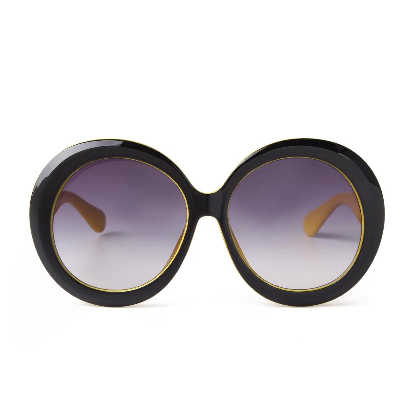 Vintage 60s 70s Big Oversized Round Frame Sunglasses - - sunglasses