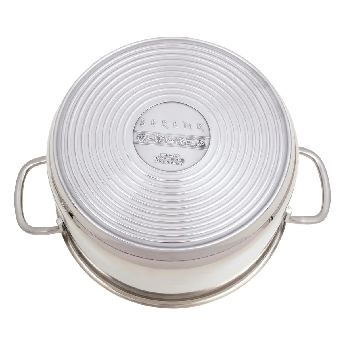 Serenk Modernist Stainless Steel Stock Pot, 24 cm Kia Day Design