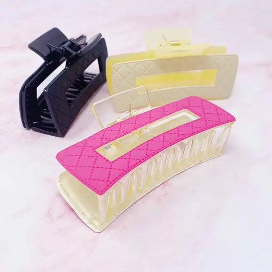 Quilted Chic Hair Claw Set Of 3 Kia Day Design