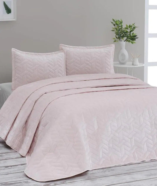 Dinarsu Bedspread Set Double Ruby Powder Kia Day Design