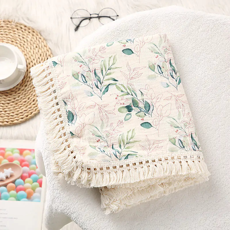 Cute Bear Muslin Cotton Baby Blanket Kia Day Design
