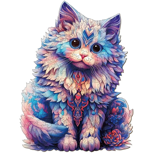 Aeekdook Wooden Ragdoll Cat Puzzle - - puzzle