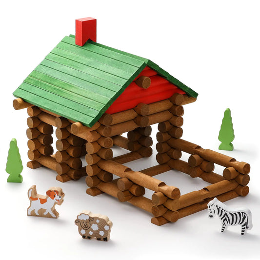 SainSmart Jr. 110 PCS Wooden Log Cabin Set - Kia Day Design