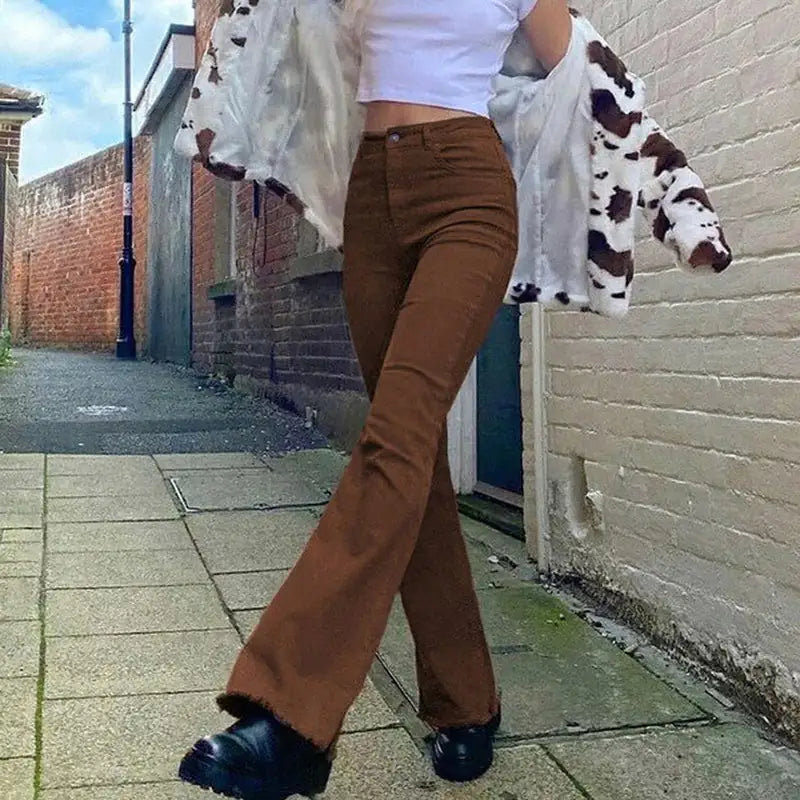 High Waist Flared Jeans - Kia Day Design