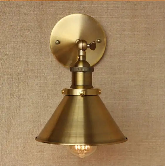 Industrial Style Vintage Brass Wall Lamp Kia Day Design