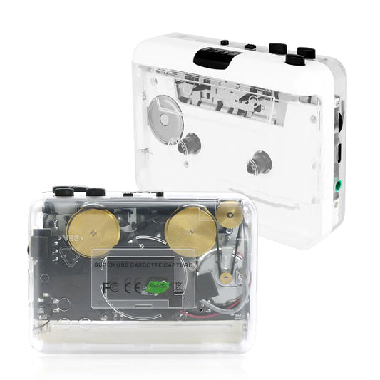 Clear Cassette Player Auto Reverse Cassette Tape to MP3 Converter - Kia Day Design