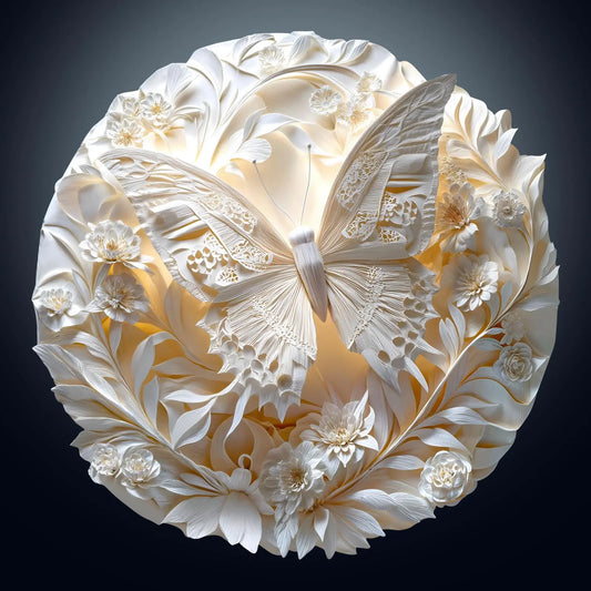 Wooden 3D Visual Effect Paper Butterfly Wooden Puzzle - - puzzle