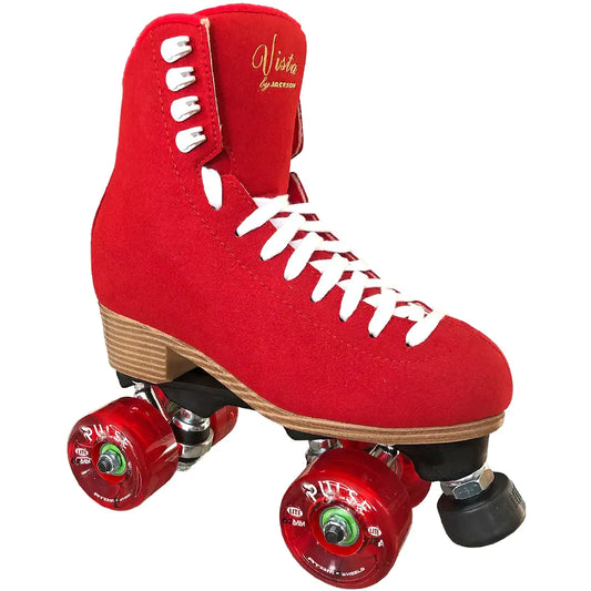 Jackson - Vista Viper Roller Skates for Women and Girls with Atom Pulse Lite Wheels Red - - roller skates