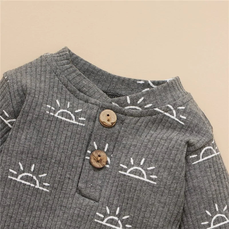 Newborn Baby Bodysuits + Elastic Pants Kia Day Design