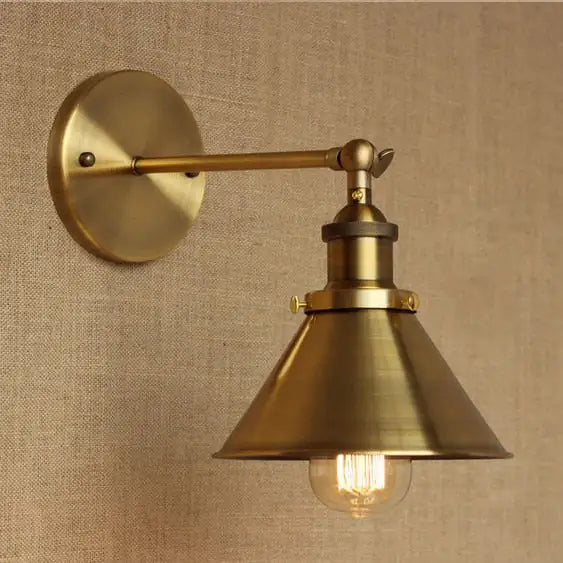 Industrial Style Vintage Brass Wall Lamp Kia Day Design