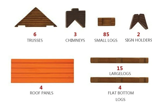 Creative Wooden Building Blocks - Tree House 165PCS Set - Kia Day Design