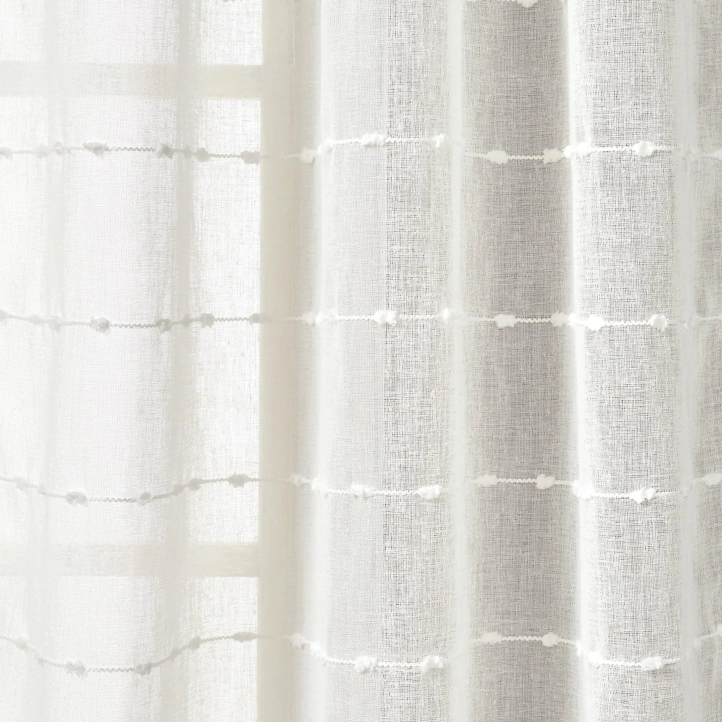 Sheer Textured Grommet Window Curtain Panel Pair - Kia Day Design