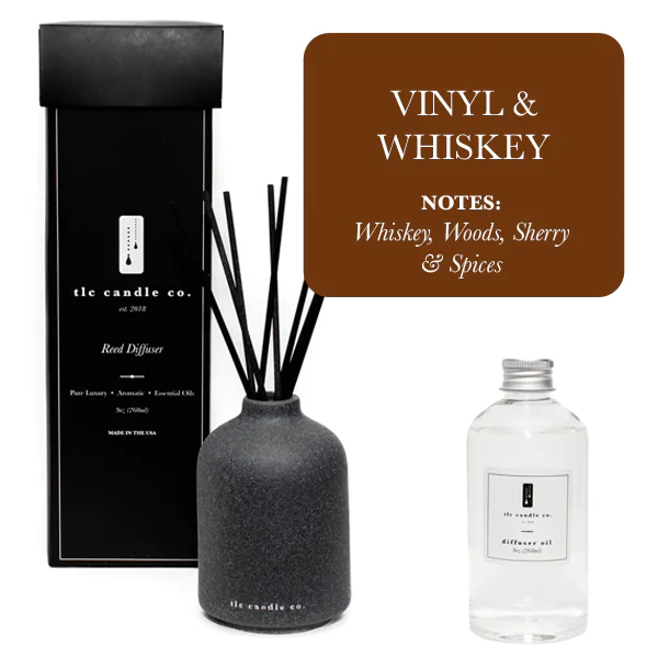 Reed Diffuser - Vinyl & Whiskey Kia Day Design