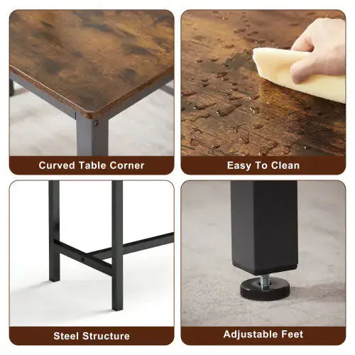 Dining Table Set with 2 Dining Benches - Kia Day Design