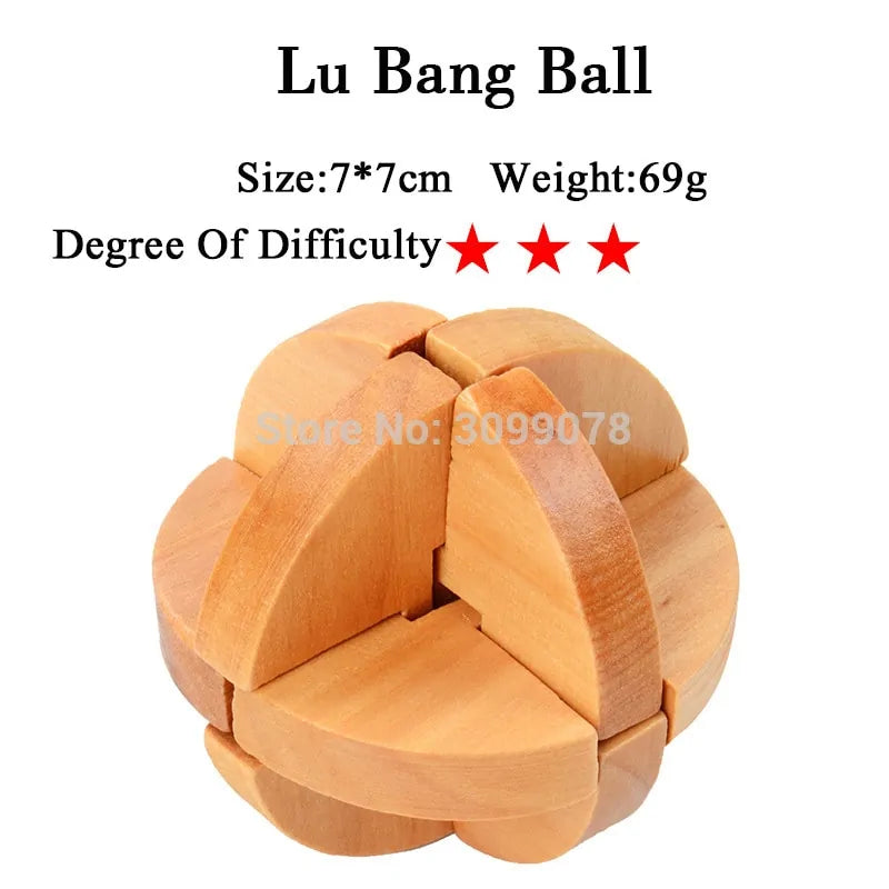 3D Wooden Brain Teaser Game - Kia Day Design