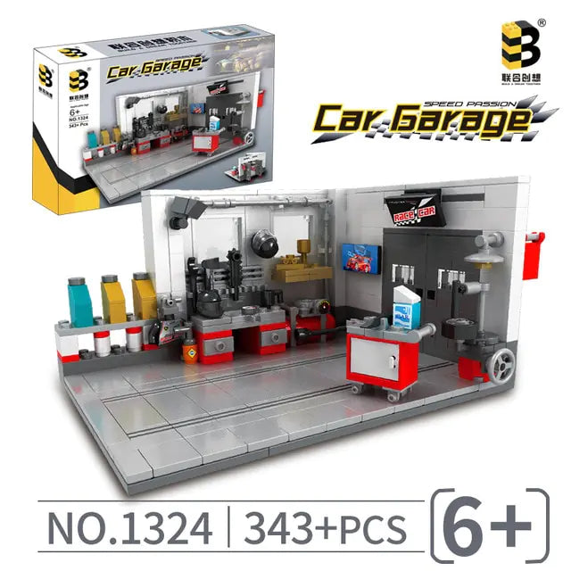 Building Block Garage Car Toys Kia Day Design